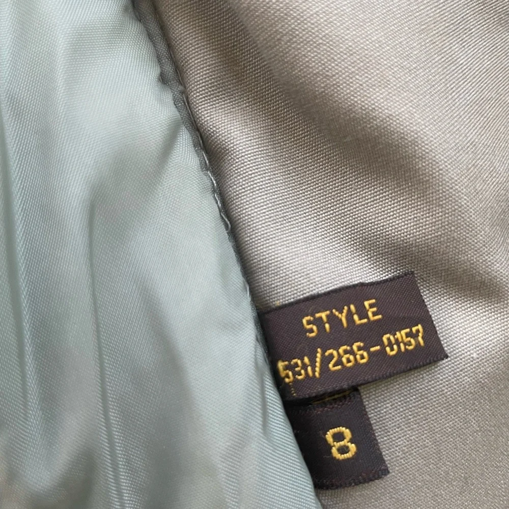 Saril Ltd Vintage Womens Corduroy‎ Trimmed Hooded Parka Jacket in Tan Size 8
